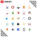 User Interface Pack of 25 Basic Flat Colors of double, love, ux, hot, air