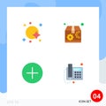 User Interface Pack of 4 Basic Flat Icons of astronomy, media, space, package, multimedia