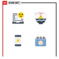 User Interface Pack of 4 Basic Flat Icons of bad, baby chicken, development, cart, award