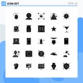 Set of 25 Modern UI Icons Symbols Signs for arrows, money, process, goal, finance