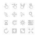 User Interface icon deign sets. Pointer Line Icon related to