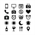 User Interface Solid Icons Set for Web, Mobile and Application Design Royalty Free Stock Photo