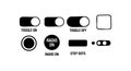User interface toggle switches, radio buttons, and step indicators vector icon set for web and app design Royalty Free Stock Photo