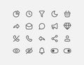 User interface vector icon set. Isolated linear style icon vector design Royalty Free Stock Photo