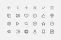 User interface vector icon set. Isolated linear style icon vector design Royalty Free Stock Photo
