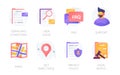 User interface vector icons set