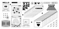 User Interface y2k stickers. Retro icon browser, buttons, screen computer, document thumbnails, loading progress bar Royalty Free Stock Photo