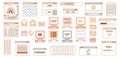User Interface y2k stickers. Retro icon browser, buttons, screen computer, folder, file, document thumbnails, loading Royalty Free Stock Photo