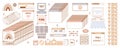 User Interface y2k stickers. Retro icon browser, buttons, screen computer, folder, file, document thumbnails, loading Royalty Free Stock Photo