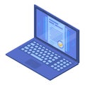 User laptop icon, isometric style Royalty Free Stock Photo