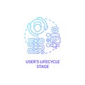 User lifecycle stage dark blue gradient concept icon