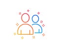 Users line icon. Couple or Group sign. Vector