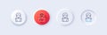 User line icon. Female Profile sign. Line icons. Vector