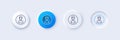 User line icon. Male Profile sign. Line icons. Vector