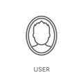 User linear icon. Modern outline User logo concept on white back