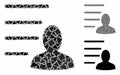 User list Composition Icon of Inequal Items Royalty Free Stock Photo