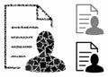 User list page Mosaic Icon of Rugged Elements Royalty Free Stock Photo