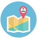 User Location Color Isolated Vector Icon That can be easily edit or modified. Royalty Free Stock Photo
