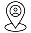User Location Isolated Vector Icon That can be easily Modified or Edited. Royalty Free Stock Photo