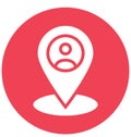 User Location Isolated Vector Icon That can be easily Modified or Edited. Royalty Free Stock Photo