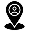 User Location Isolated Vector Icon That can be easily Modified or Edited. Royalty Free Stock Photo