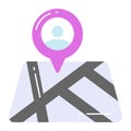 User location vector design in modern and trendy style