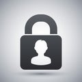 User login or authenticate icon, vector Royalty Free Stock Photo