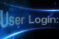 User login on digital screen