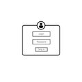 User login interface with password and sign in options for secure access