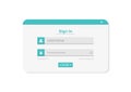 User Login Interface. Username And Password Login Vector Royalty Free Stock Photo