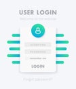 User Login window design, page vector template Royalty Free Stock Photo