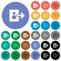 User logout solid round flat multi colored icons