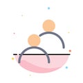 User, Looked, Avatar, Basic Abstract Flat Color Icon Template