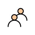 User, Looked, Avatar, Basic Flat Color Icon. Vector icon banner Template
