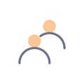 User, Looked, Avatar, Basic Flat Color Icon. Vector icon banner Template