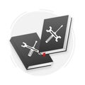 User manual Books icon. Textbook with bookmark. Diary or notebook. Vector illustration. Royalty Free Stock Photo