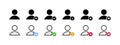 User member icons. Vector icons