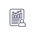 user metrics or data line icon