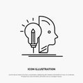 User, Mind, Making, Programming Line Icon Vector