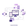 User online reviews concept