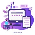 User online reviews concept