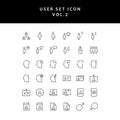 User outline icon set vol2 Royalty Free Stock Photo