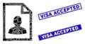 User Page Mosaic and Distress Rectangle Visa Accepted Stamp Seals