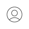 User person line icon