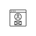 User persona line icon