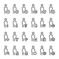 Personal icon set Royalty Free Stock Photo