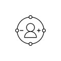 user, plus, minus icon. Element of technology icon for mobile concept and web apps. Thin line user, plus, minus icon can be used Royalty Free Stock Photo