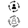 User Prediction icon vector set. behaviour illustration sign collection. consumer symbol.