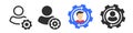 User preferences setting icon vector, account configuration simple minimal line stroke ui interface element graphic set, customer Royalty Free Stock Photo
