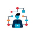 User Process Network and System Management Vector Icon Royalty Free Stock Photo